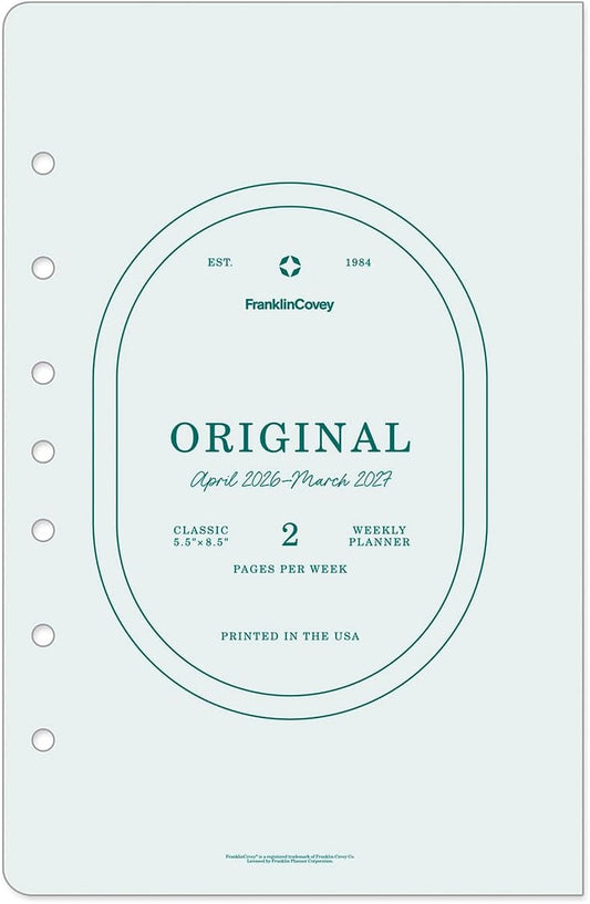 FranklinCovey Original Planner Refill for Classic Weekly Use