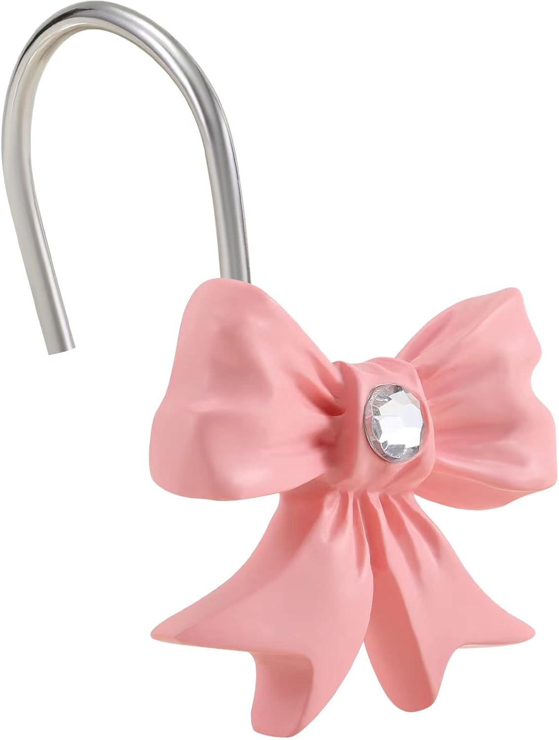 Rust-Resistant Pink Bow Knot Shower Hooks by EleCharm