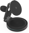 Foldable 360o Rotatable Zinc Alloy 3-in-1 Magnetic Wireless Charger