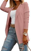 Womens Knit Open Front Blazer Jacket - Stretchy Workwear Fit