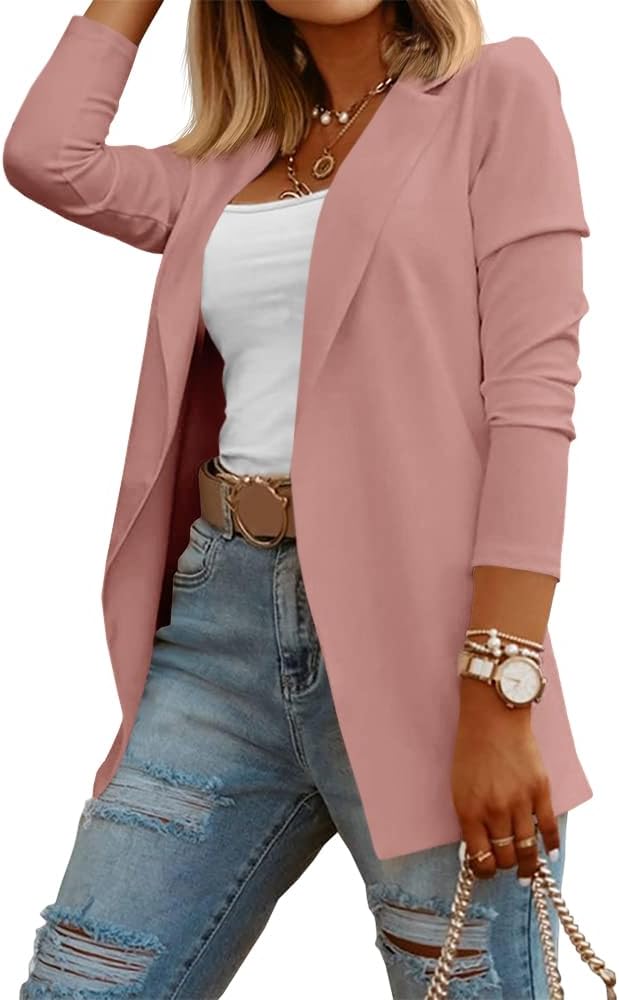 Womens Casual Long Sleeve Blazers for Work and Office Style