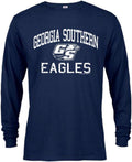 Sport Your Gear Distressed Retro Long Sleeve Collegiate T-Shirt