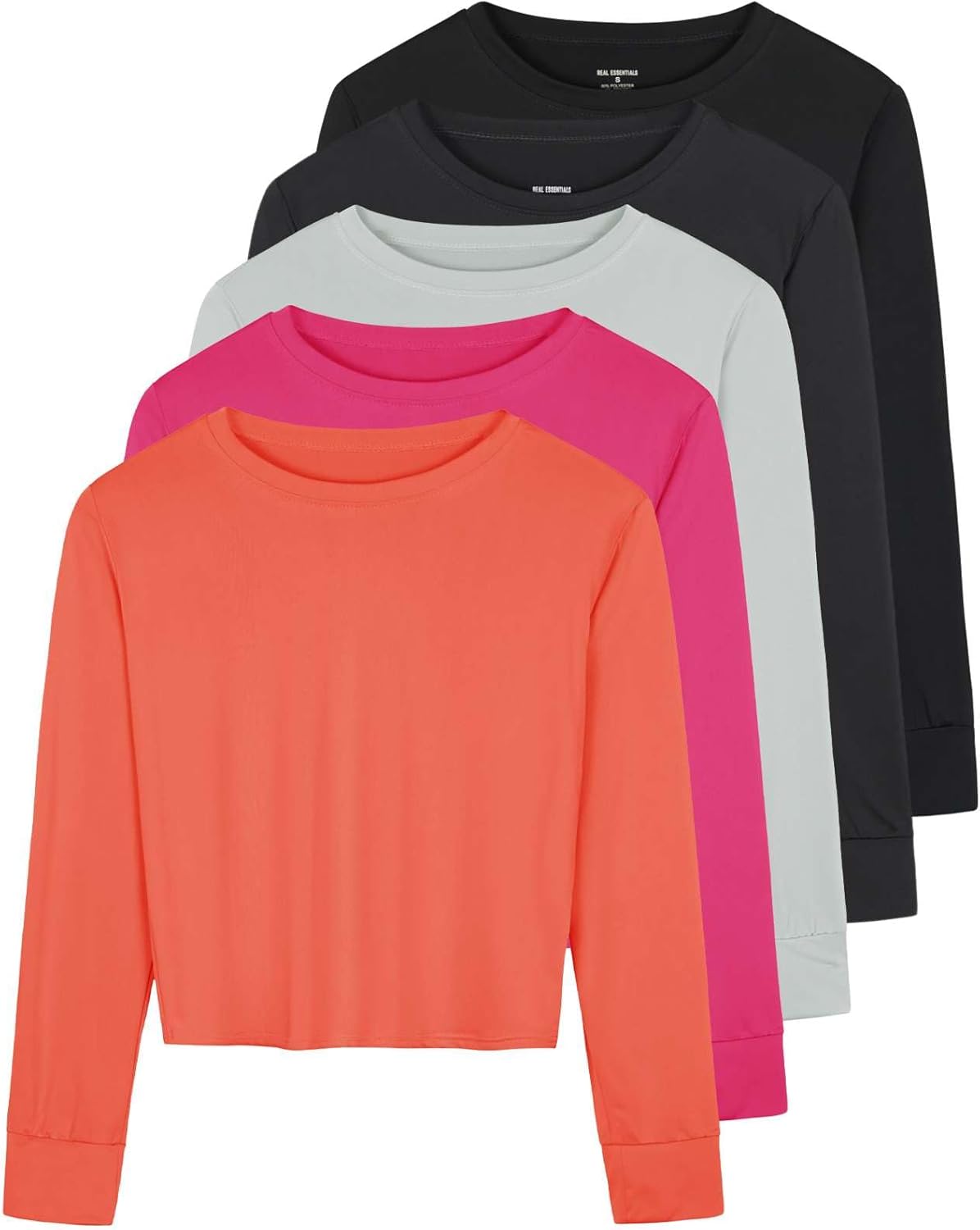 Real Essentials Women's Dry Fit Crop Top for Active Lifestyle
