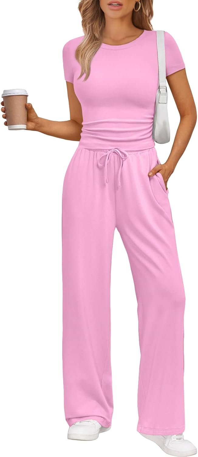 Trendy Queen 2 Piece Matching Summer Sweatsuit Lounge Set