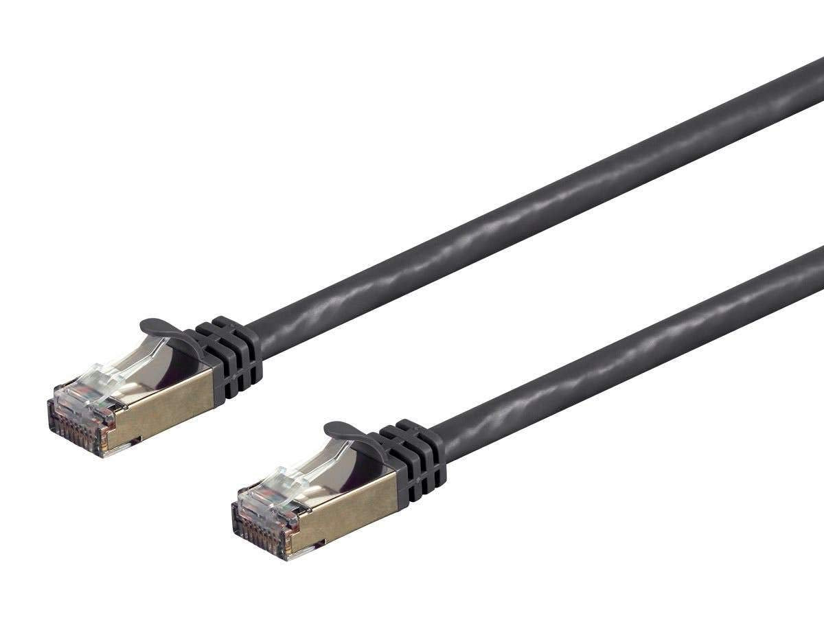 Monoprice Cat7 50ft Black Patch Cable for High-Speed Networking