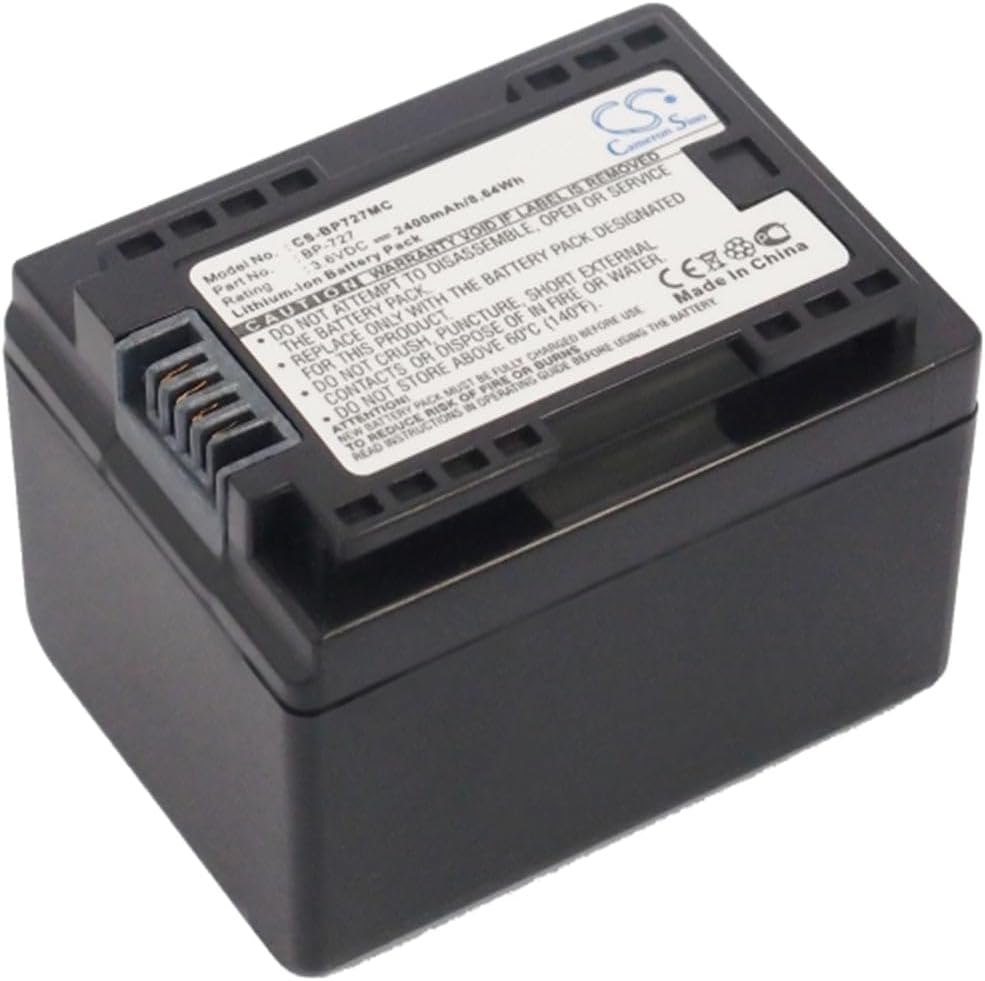2400mAh Battery for Canon VIXIA HF M52, M50, M500 Models