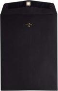JAM PAPER 9 x 12 Clasp Catalog Envelopes - Smooth Black Pack of 500