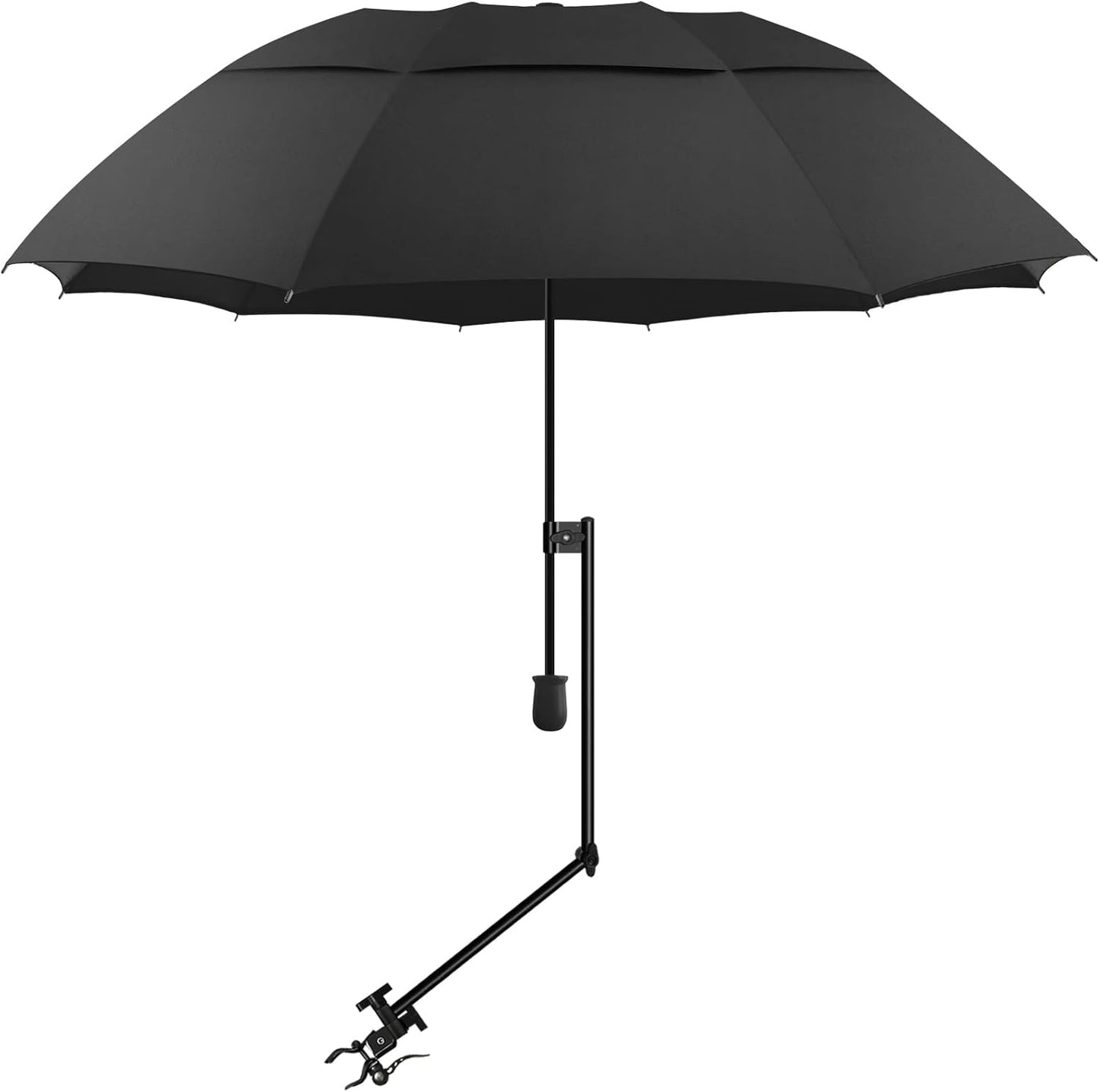 UPF 50+ Beach Umbrella with Adjustable Clamp for Ultimate Shade