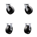 Rubbermaid Cart Replacement 6 Inch Caster Kit for Heavy Duty