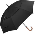 G4Free 52/62in Wooden J Handle Golf Umbrella - Windproof UV Protection