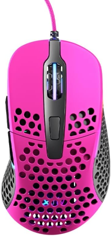 Pink XTRFY M4 RGB Gaming Mouse - Ergonomic Design