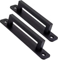 12 Pack 5 Inch Matte Black Square Cabinet Handles for Modern Homes