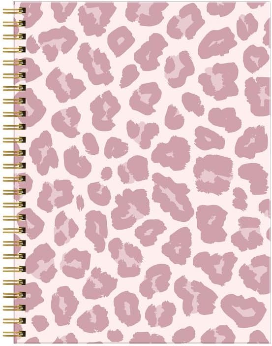 Premium A5 Spiral Journal, 120 Pages, Thick Paper, Pink Leopard Print