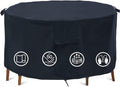 Round Patio Furniture Covers - 82in Waterproof Table Cover