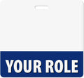 Customizable Navy Blue Horizontal Badge Buddy ID Backer Card - Double