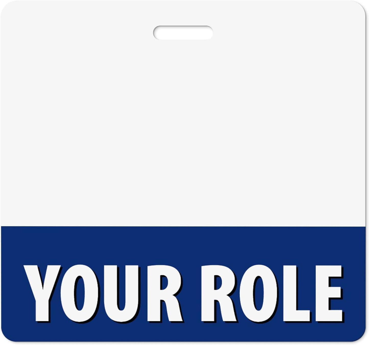 Customizable Navy Blue Horizontal Badge Buddy ID Backer Card Set