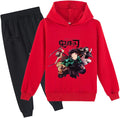 Kids Anime Slayer Tracksuit Set - Hoodie and Jogging Pants for Ages