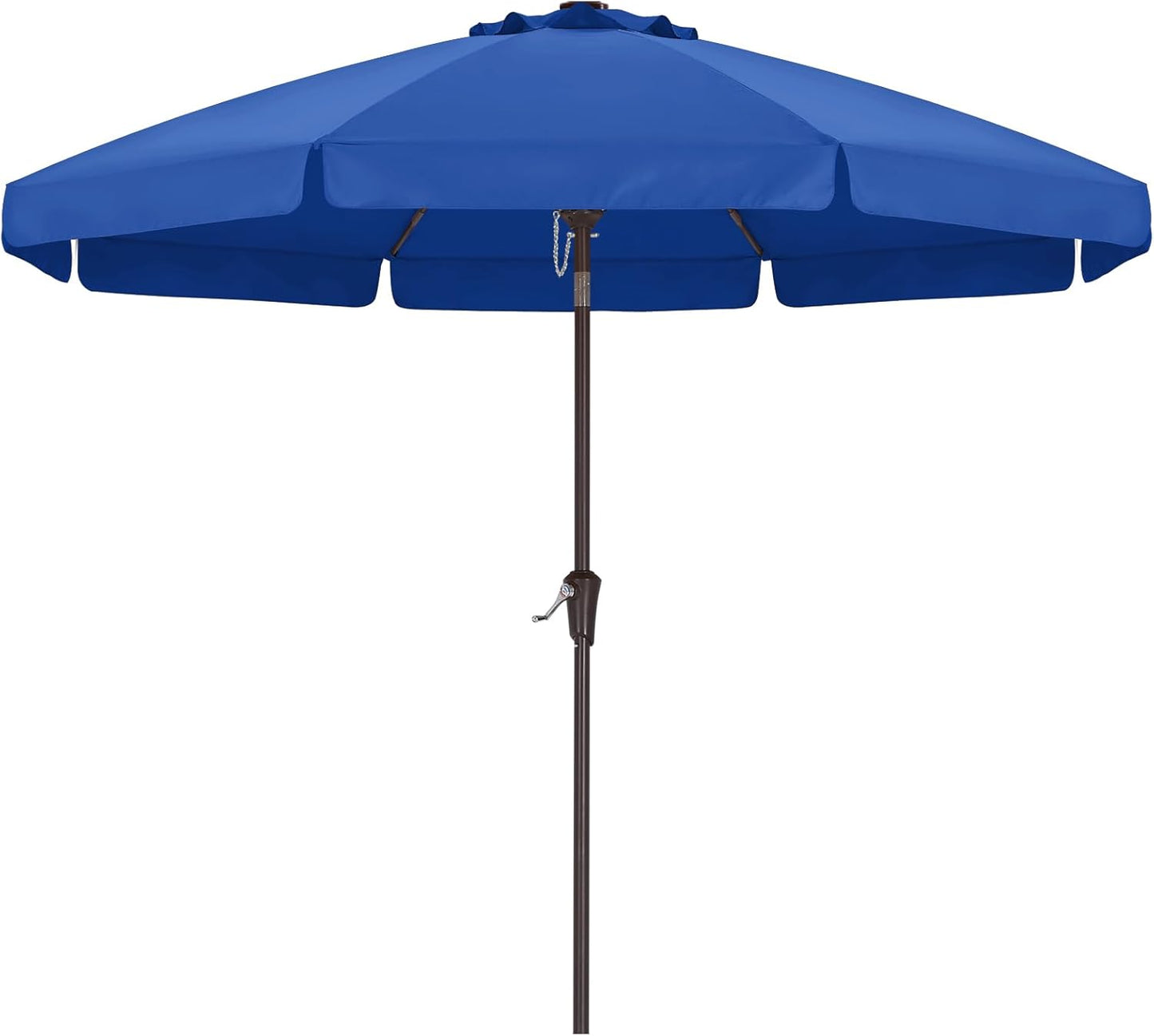 9ft Scalloped Patio Umbrella with Tilt and Crank for Outdoor Use