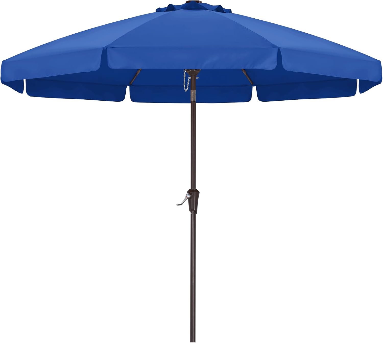 9ft Scalloped Patio Umbrella with Tilt and Crank for Outdoor Use
