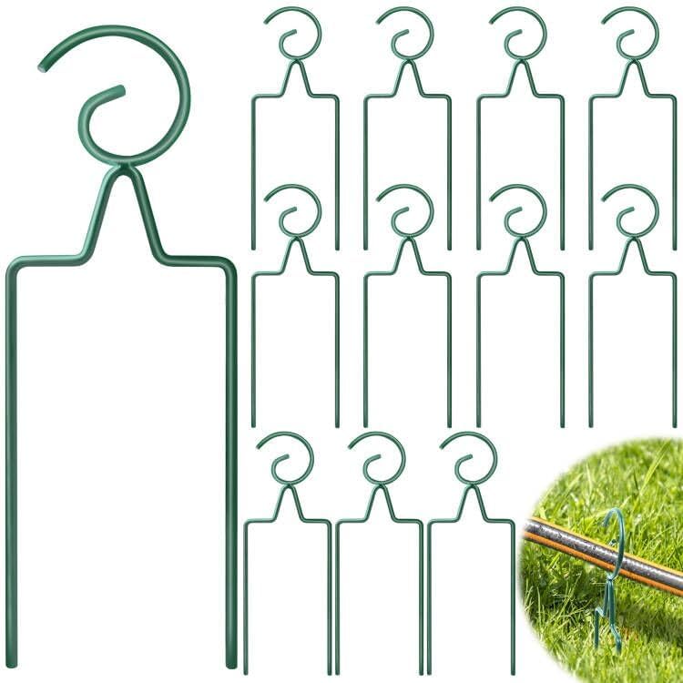 12 Pack Heavy Duty Garden Hose Guide Stakes for Plant Protection
