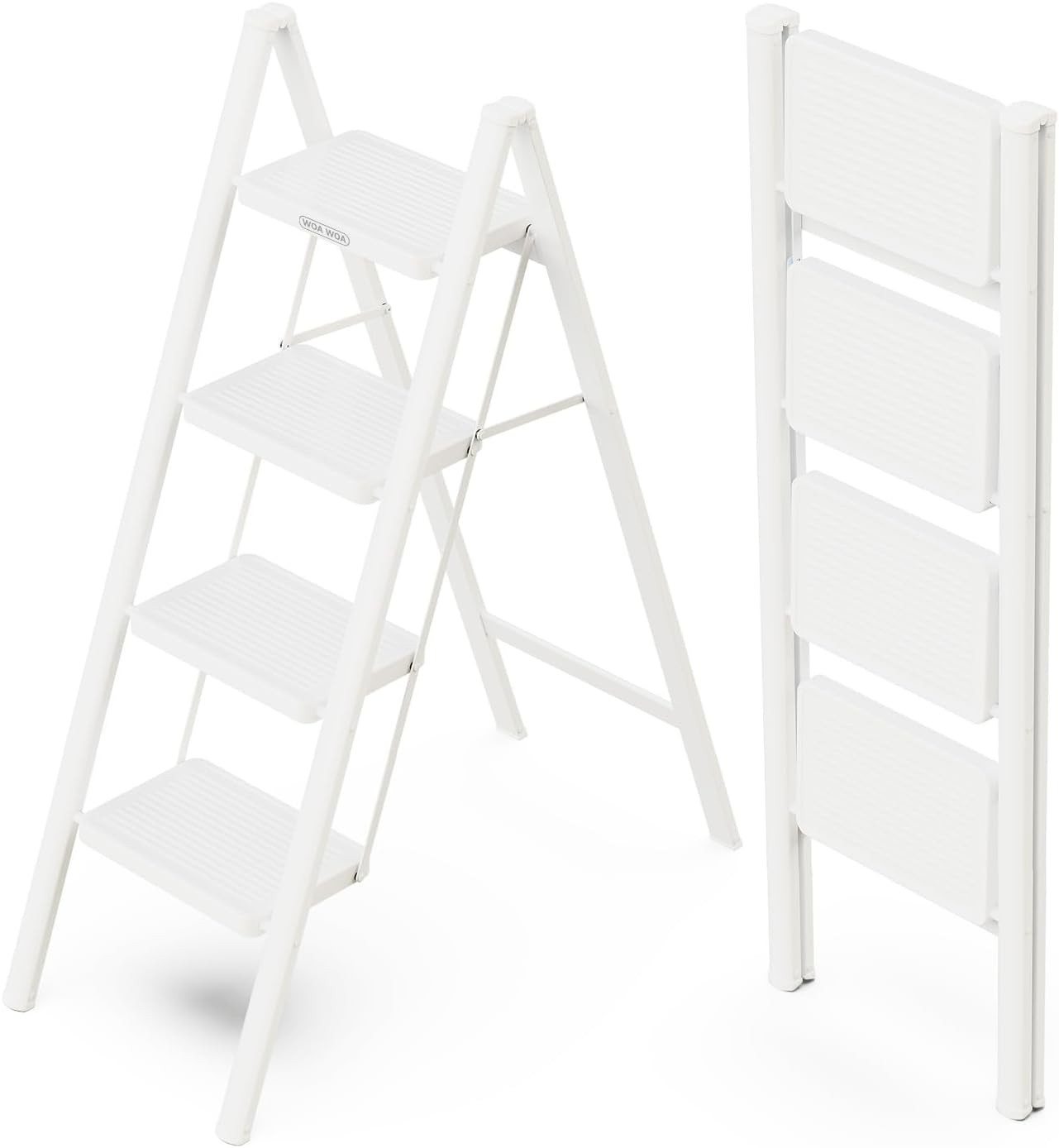 4 Step Ladder with Wide Pedals for Kitchen and Home Use