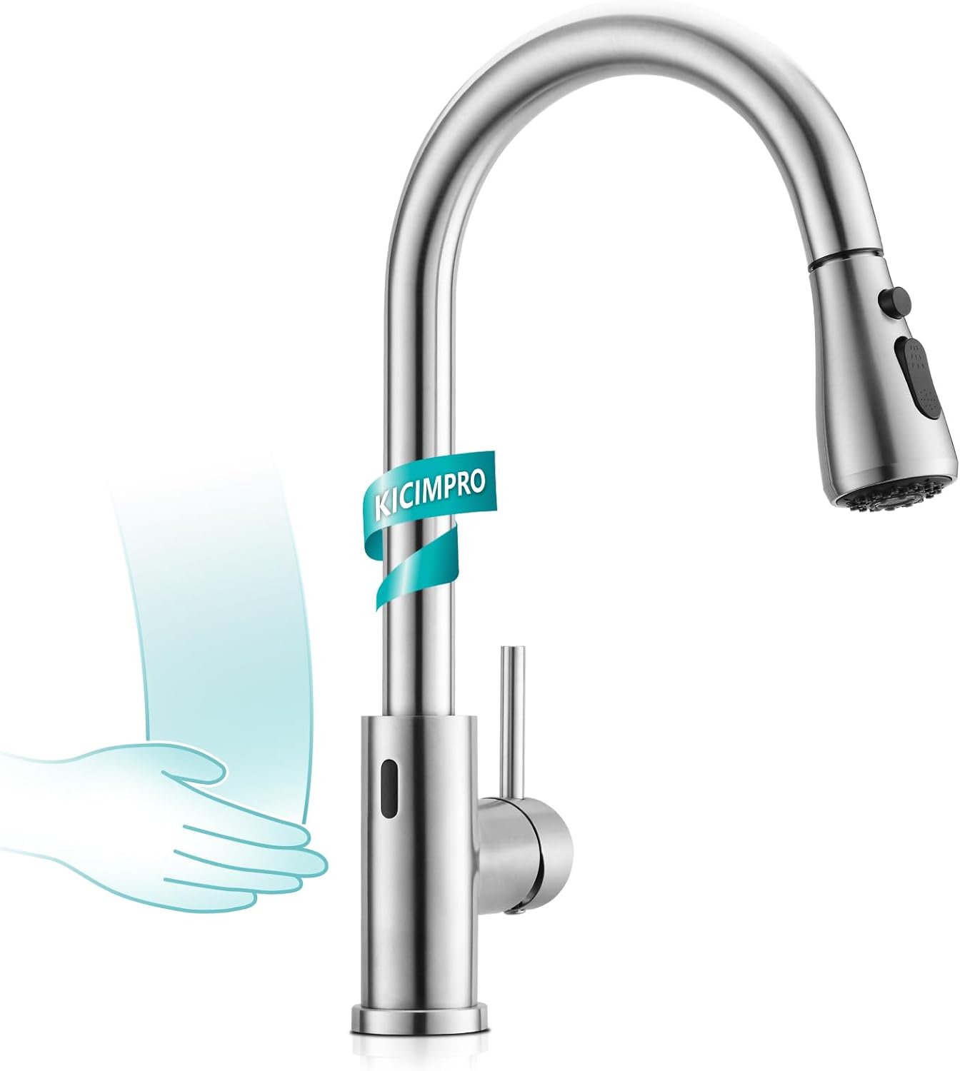 Kicimpro Touchless Kitchen Faucet with Pull Down Sprayer Design