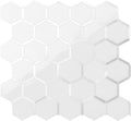 DICOFUN Hexagon Peel and Stick Backsplash Tile - Polished White