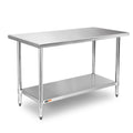 Stainless Steel Prep & Work Table 60 x 24 in - Heavy Duty Commercial