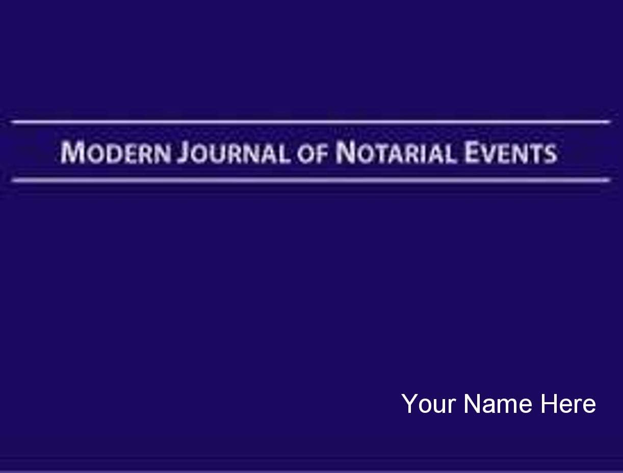 Custom Notary Public Record Book | Modern Journal for Notaries