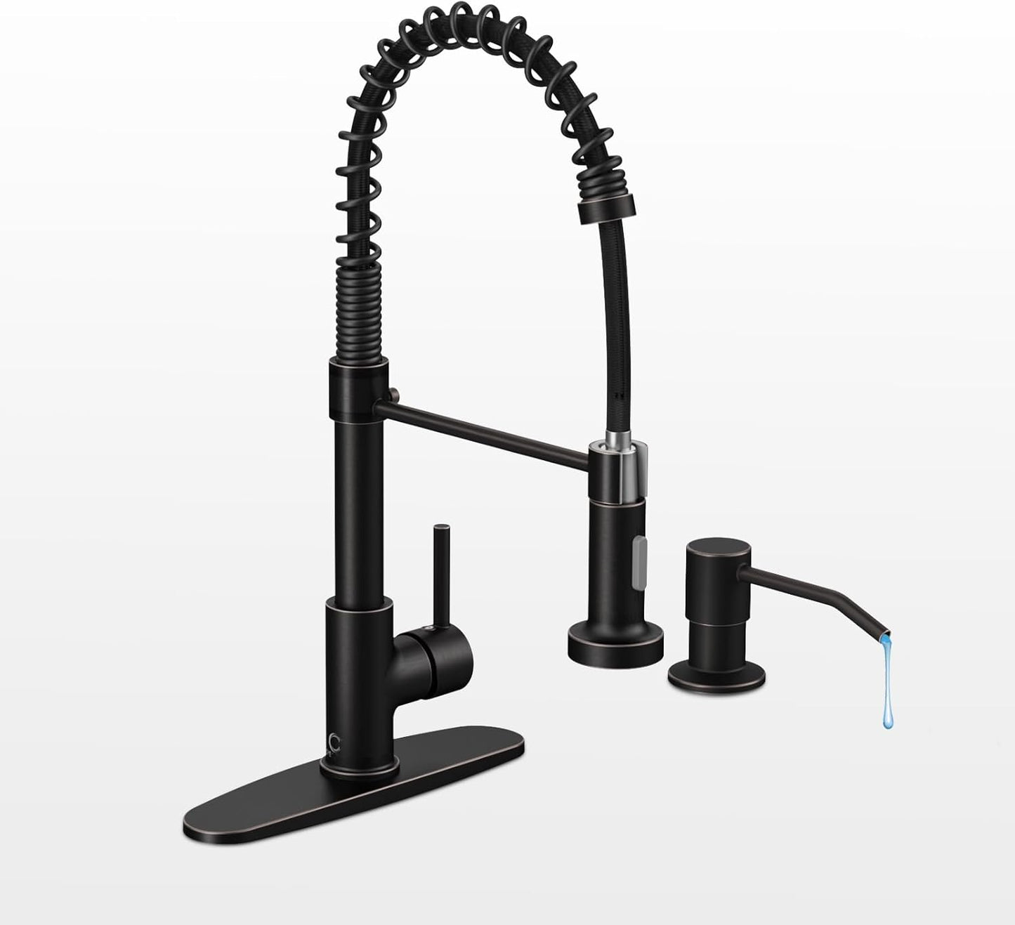 Oil Rubbed Bronze Kitchen Faucet Set with Pull Down Sprayer