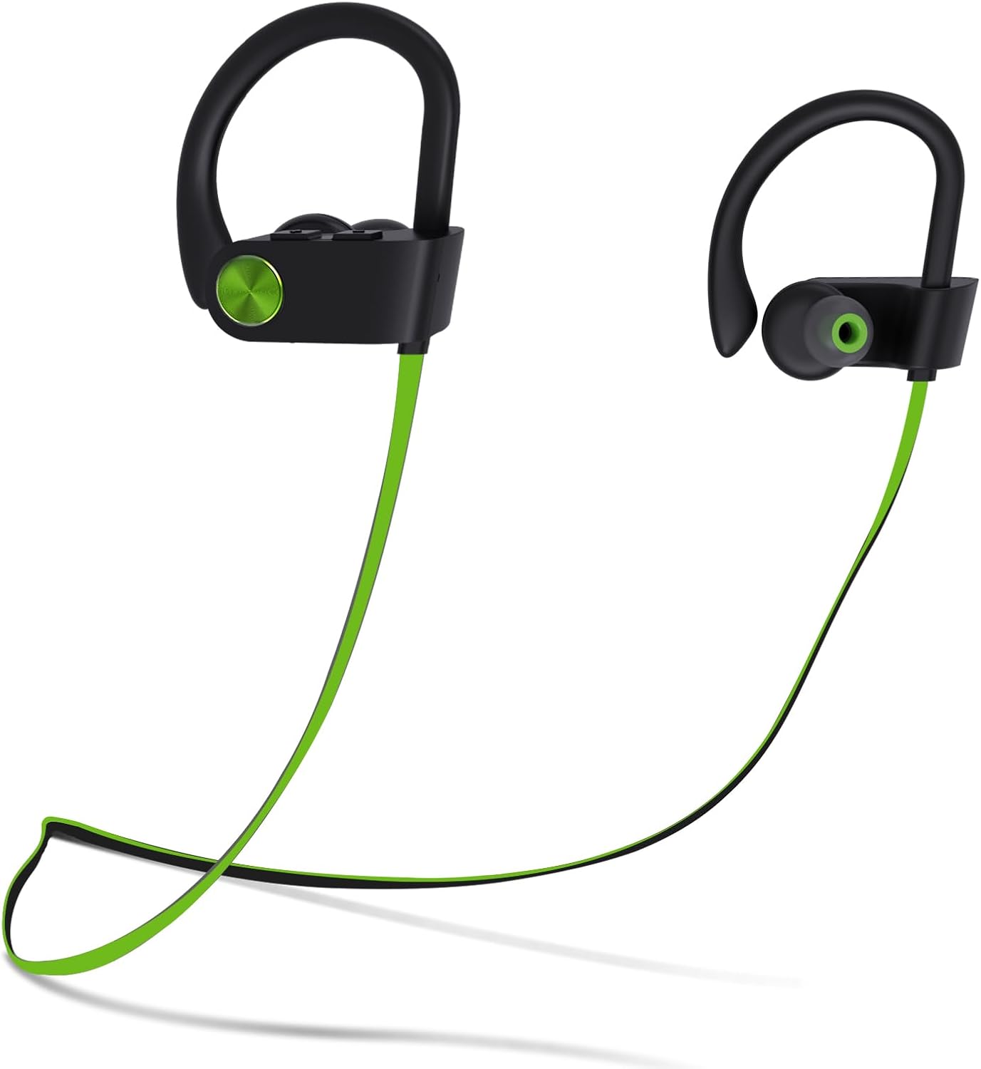 TONEMAC Green Bluetooth Earbuds: 15H Playtime, IPX7 Waterproof, Deep Bass