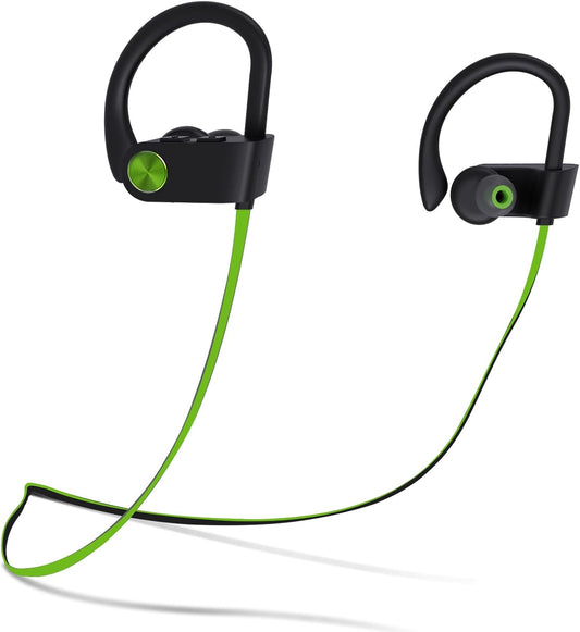 TONEMAC Green Bluetooth Earbuds: 15H Playtime, IPX7 Waterproof, Deep Bass