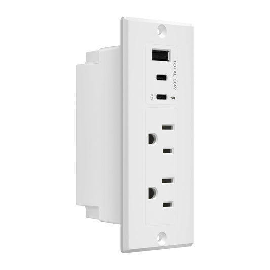 LIDER PD 36W Recessed Outlet Station with USB Ports for Desks