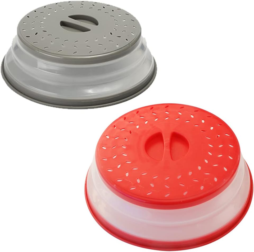 N-brand Collapsible Microwave Splatter Cover Set - Stops Messy Spills!