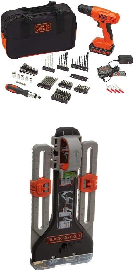BLACK+DECKER 20V MAX Drill Set with Picture Hanging Tool Kit