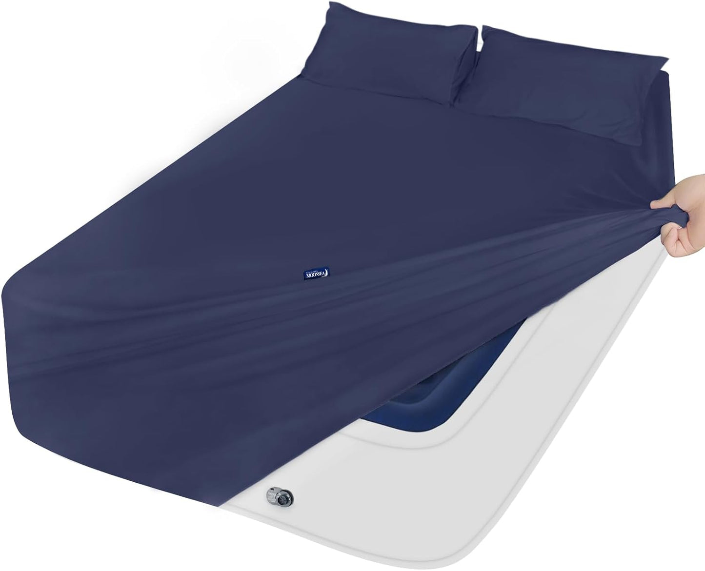 Moonsea Queen Sheet Set for Air Mattress with Side Pocket