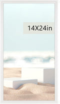GULETHUN 14x24 Picture Frame White Poster Frame - Clean Gallery Look