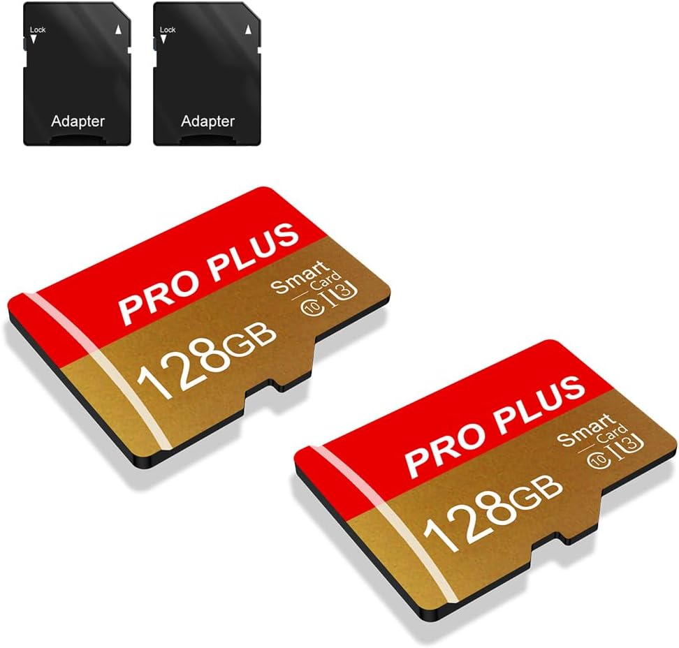 High Speed 128GB SD Card 2 Pack w/ Adapter - Bliksem