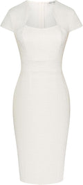 GRACE KARIN Womens Tweed Pencil Dress Cap Sleeve - Work to Party