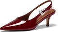 Coutgo Women's Comfortable Slingback Low Heel Pumps for All-Day Wear