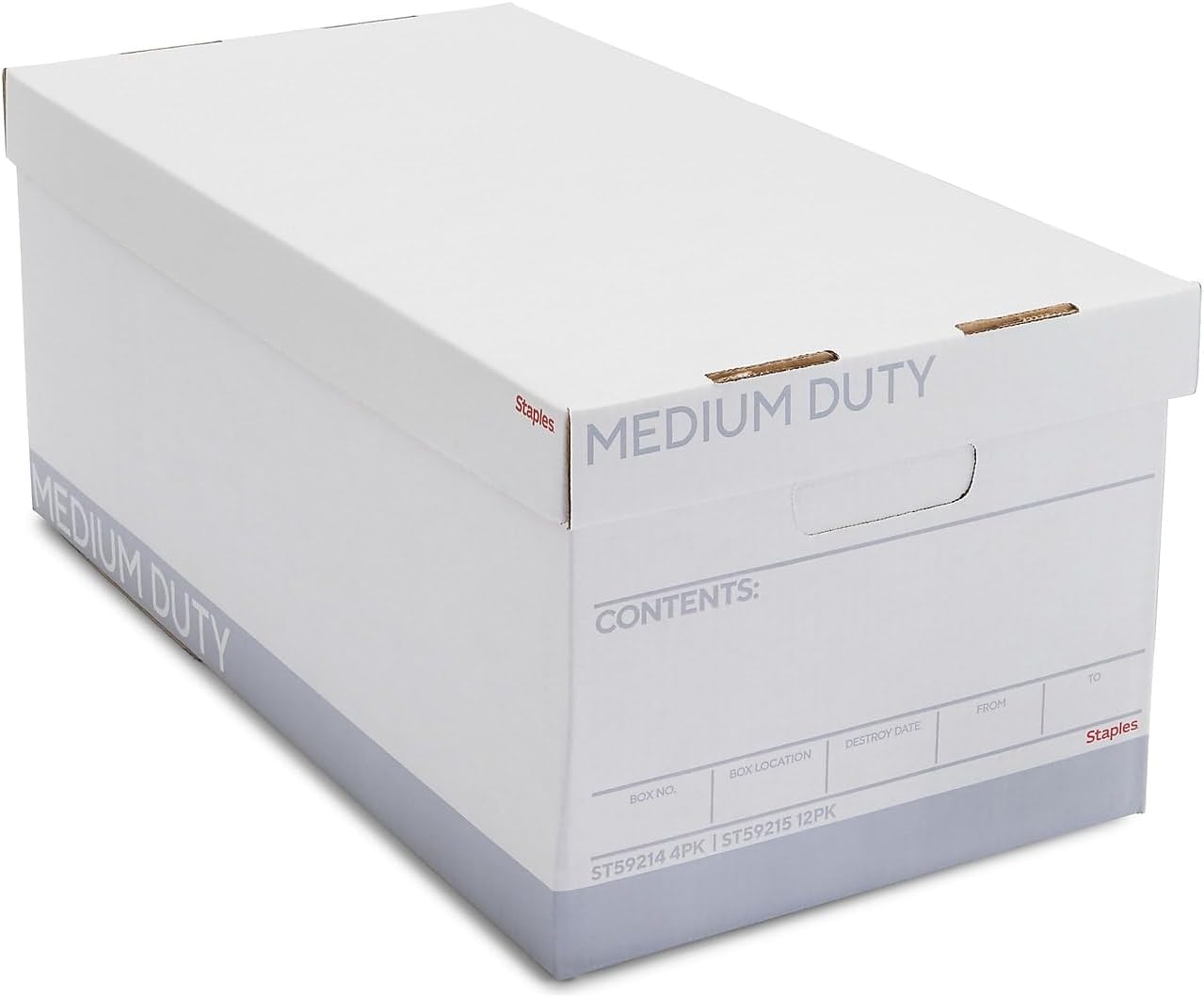 Medium-Duty Storage & Filing Box for Letter Size Documents