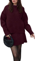 CHARTOU Women's Sweater Skirt Set for Trendy Autumn Style
