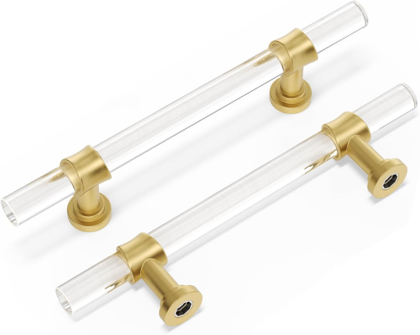 Stylish 10 Pack 3-3/4 Inch Acrylic Cabinet Pulls for Home