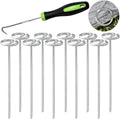 Bakulyor 200Pcs Circle Top 6in Landscape Staples - Heavy Duty Hold
