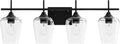 VONLUCE Bathroom Vanity Light 4-Light - Modern Black Over Mirror