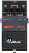BOSS MT-2W WAZA Craft Metal Zone Guitar Pedal - Modern High-Gain Tone