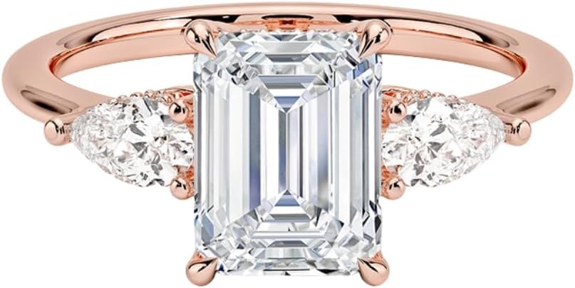 Moissanite Engagement Ring 1.5 ct in Gold & Silver Options