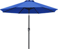 9FT Outdoor Patio Umbrella with Crank - Wind Resistant Shade