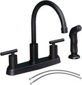 Matte Black Kitchen Faucet with Sprayer for Modern Kitchens