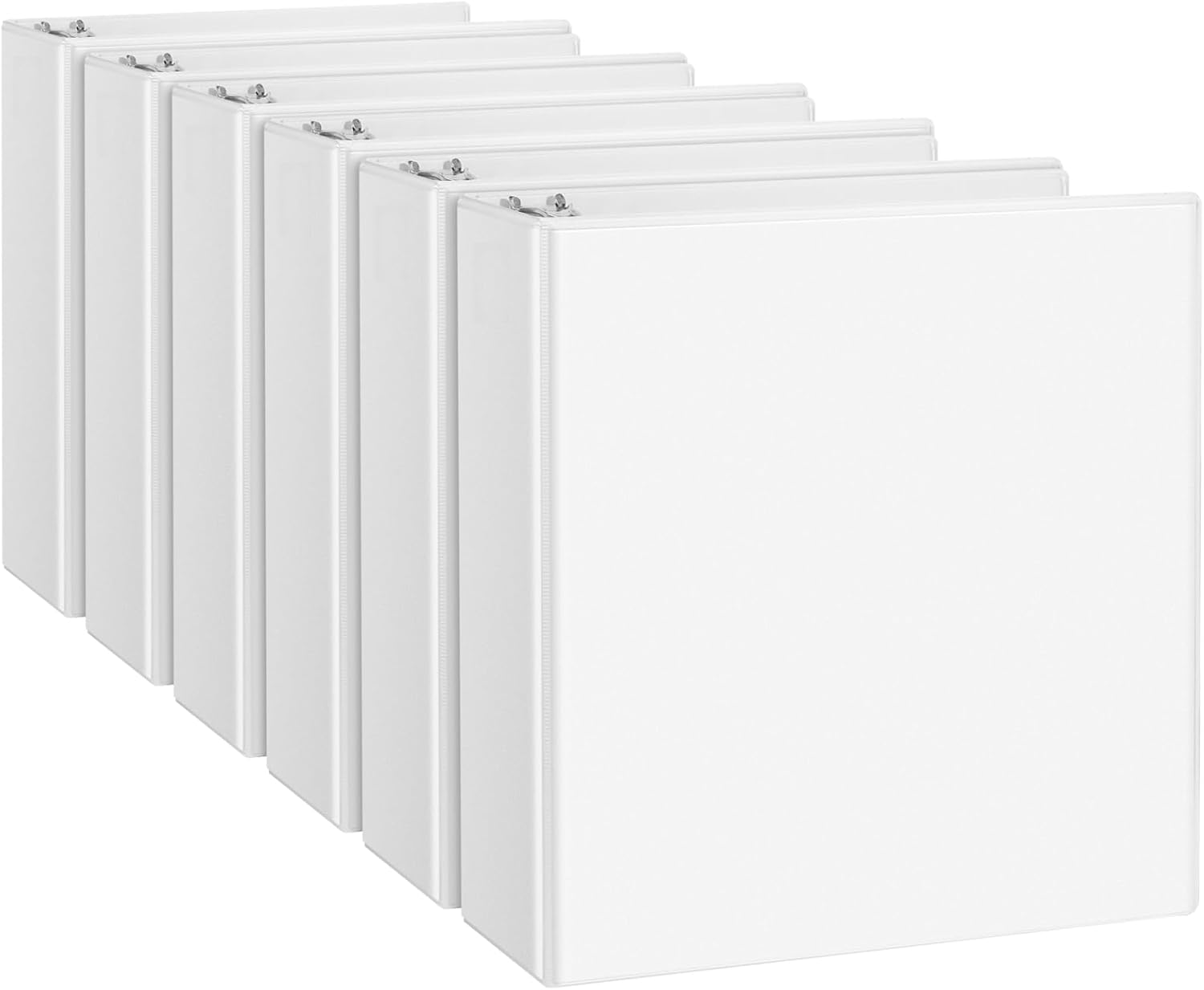 1.5-inch D Ring Binders for US Letter Size Paper - 6-Pack